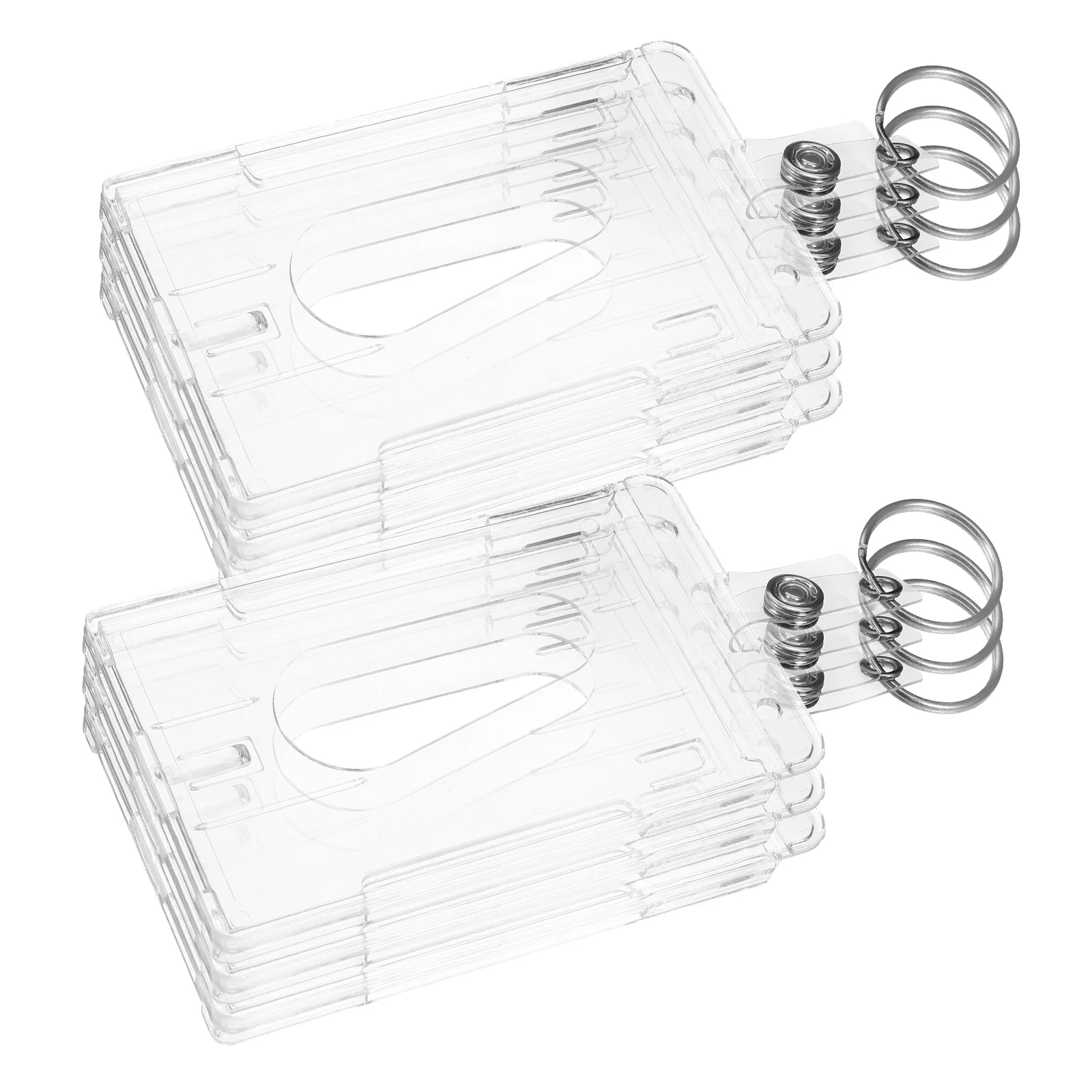6 Pcs ID Card Holder Keychain Vertical Transparent PC Material Thumb Slot Design Portable Badge Holder Name Tag Cover
6 Pcs ID Card Holder Keychain Vertical Transparent PC Material Thumb Slot Design Portable Badge Holder Name Tag Cover