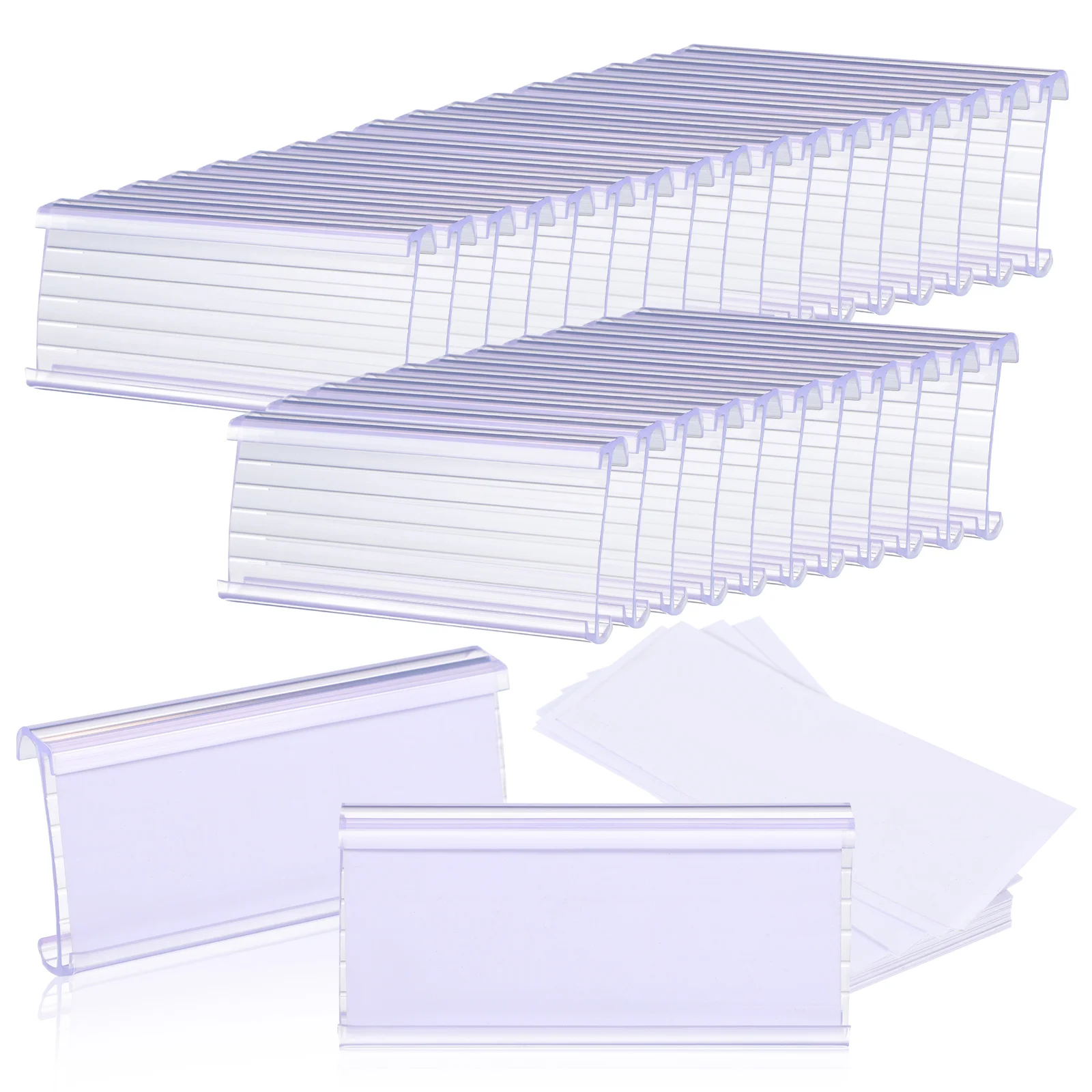 30Sets Plastic Wire Shelf Label Holders with Inserts Versatile for Printed Or Handwritten Tags Organized Storage Solution
30Sets Plastic Wire Shelf Label Holders with Inserts Versatile for Printed Or Handwritten Tags Organized Storage Solution