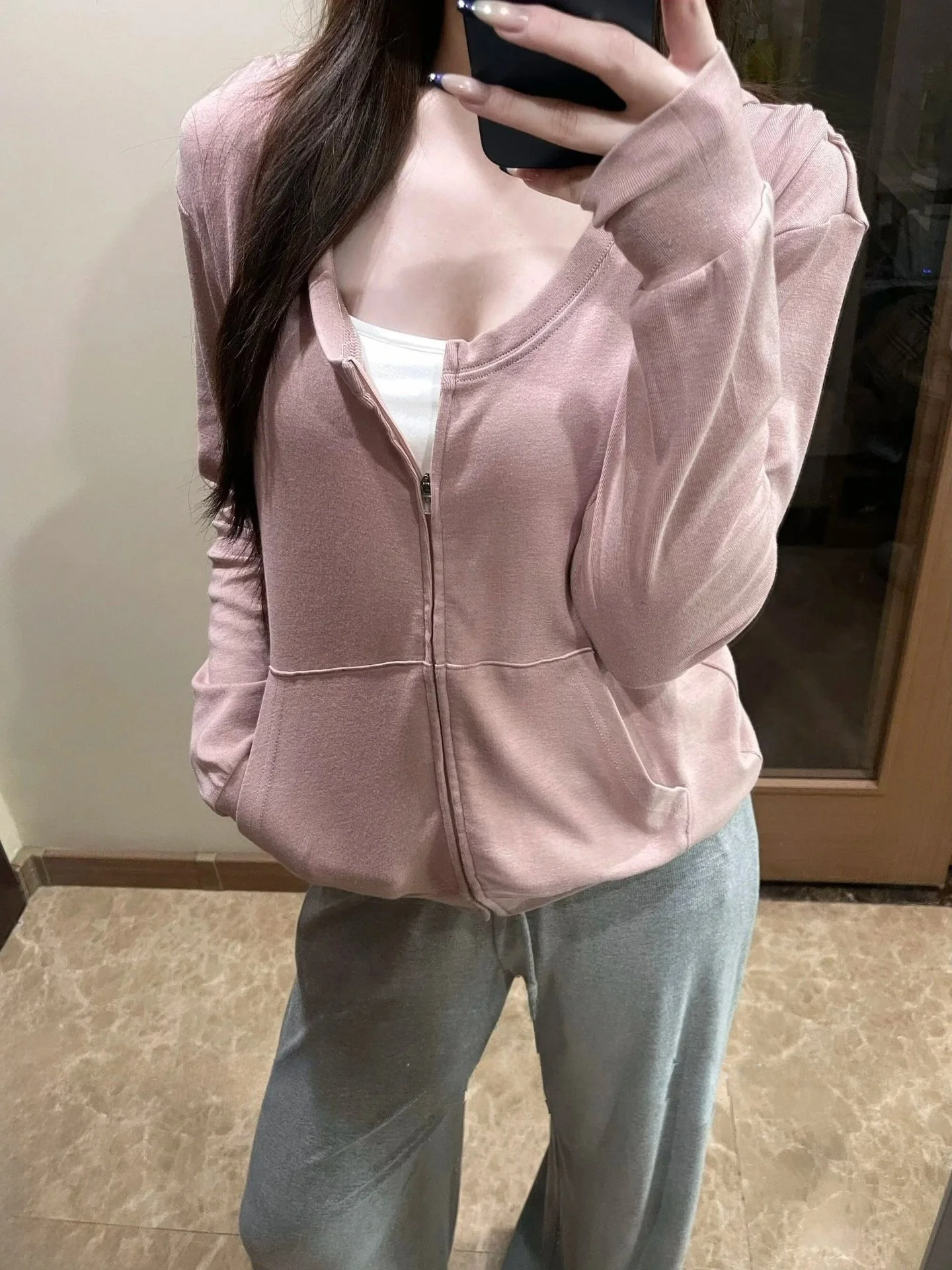 Korean Lazy Style Zipper Hooded Pocket Jacket Women's Slimming Sports Sweatshirt Versatile Casual Open Cardigan Top
Korean Lazy Style Zipper Hooded Pocket Jacket Women's Slimming Sports Sweatshirt Versatile Casual Open Cardigan Top