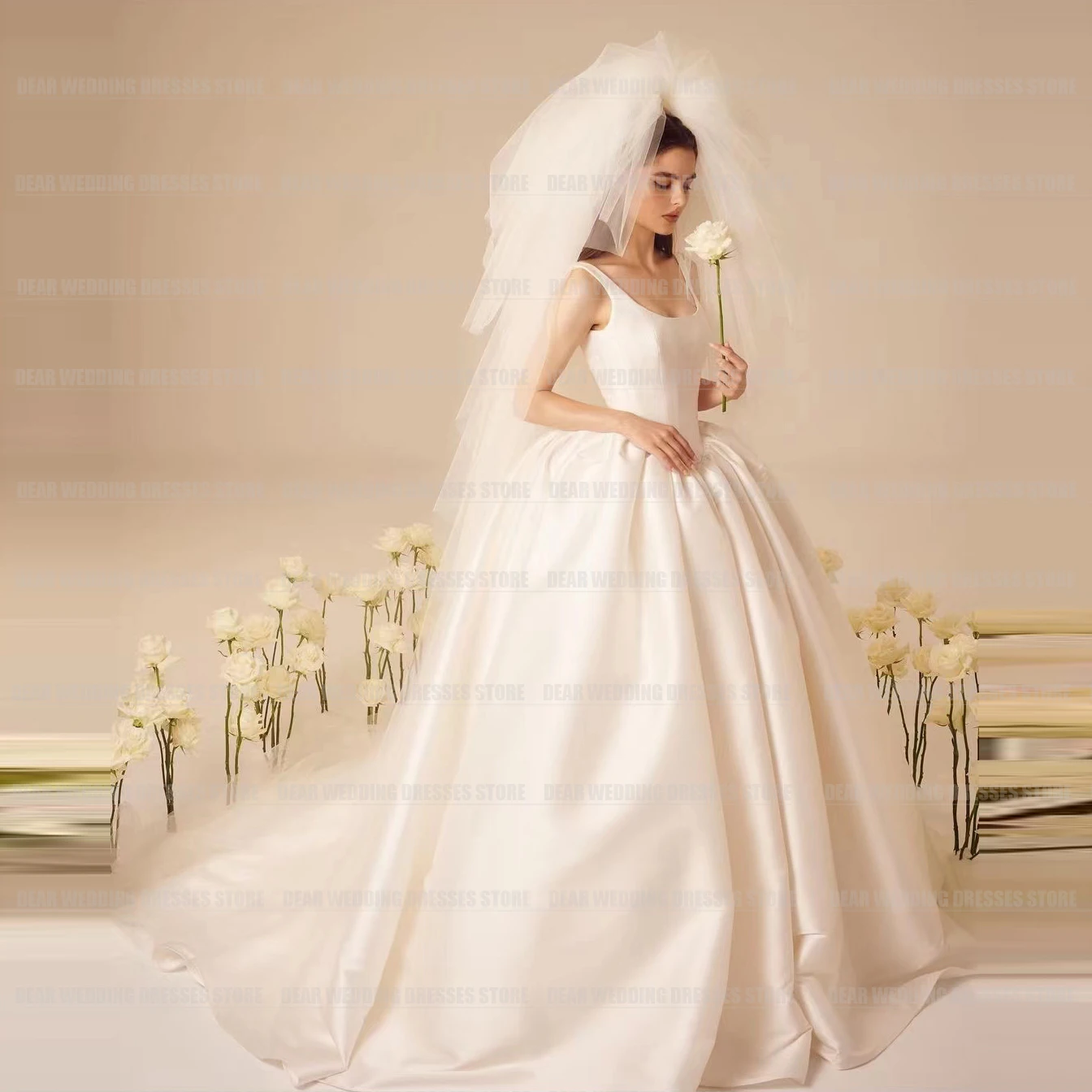 Simple Wedding Dresses For Woman Elegant Boat Neck A Line Sexy Princess Satin Formal Party Bridal Gowns Vestido De Novia 2024
Simple Wedding Dresses For Woman Elegant Boat Neck A Line Sexy Princess Satin Formal Party Bridal Gowns Vestido De Novia 2024