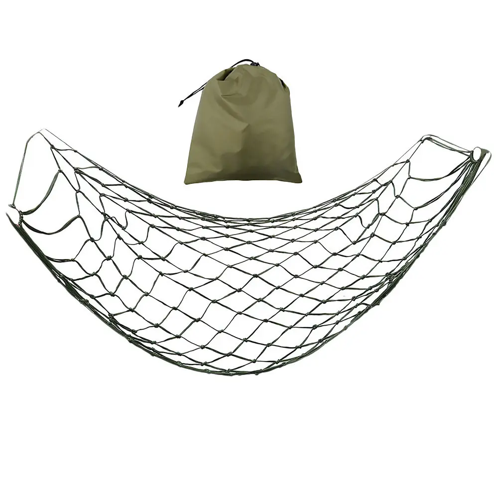 Outdoor Nylon Mesh Hammock Thickened Rope Hammock Army Green 240x80cm Comfortable Portable Sleeping Net Bed for Camping Hiking
Outdoor Nylon Mesh Hammock Thickened Rope Hammock Army Green 240x80cm Comfortable Portable Sleeping Net Bed for Camping Hiking