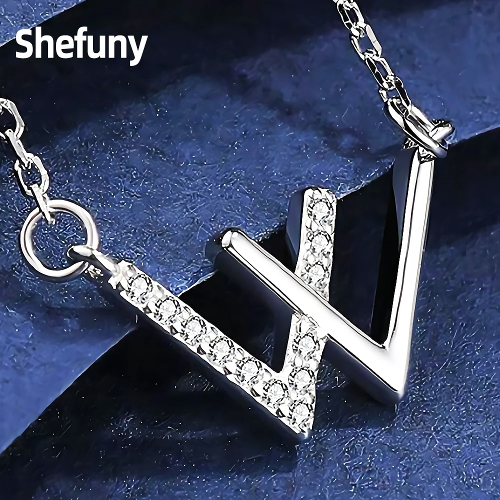 925 Sterling Silver W Letter Pendant Chain Rose Gold Plated Cubic Zircon Alphabet Necklace For Women Fine Jewelry Birthday Gift
925 Sterling Silver W Letter Pendant Chain Rose Gold Plated Cubic Zircon Alphabet Necklace For Women Fine Jewelry Birthday Gift