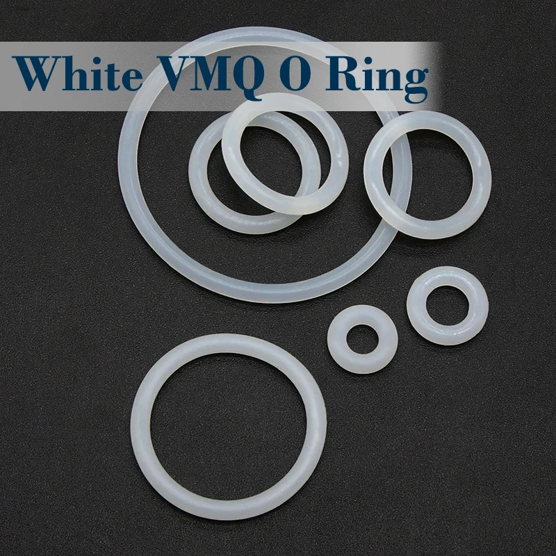 White VMQ O Ring Gasket Thickness 2/3/4 mm×OD 5 ~ 150 mm White Waterproof Washer Round O Shape Silicone Ring Food Grade 10pcs
White VMQ O Ring Gasket Thickness 2/3/4 mm×OD 5 ~ 150 mm White Waterproof Washer Round O Shape Silicone Ring Food Grade 10pcs