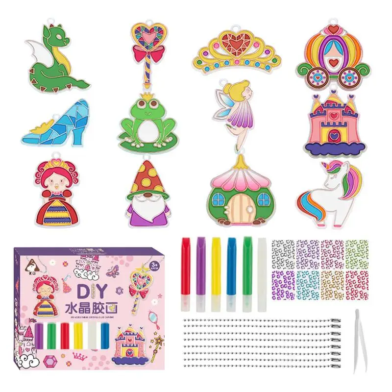 DIY Crystal Pendant Kits 3D Crystal Paint Crafts Kit Crystal Graffiti Crafts Baking-free Glue Painting Pendant Painting Set Kids
DIY Crystal Pendant Kits 3D Crystal Paint Crafts Kit Crystal Graffiti Crafts Baking-free Glue Painting Pendant Painting Set Kids