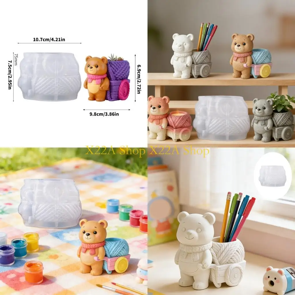 Unique Multipurpose Bear Silicone Flowerpot Molds for Resin Cement Creations Decors
Unique Multipurpose Bear Silicone Flowerpot Molds for Resin Cement Creations Decors