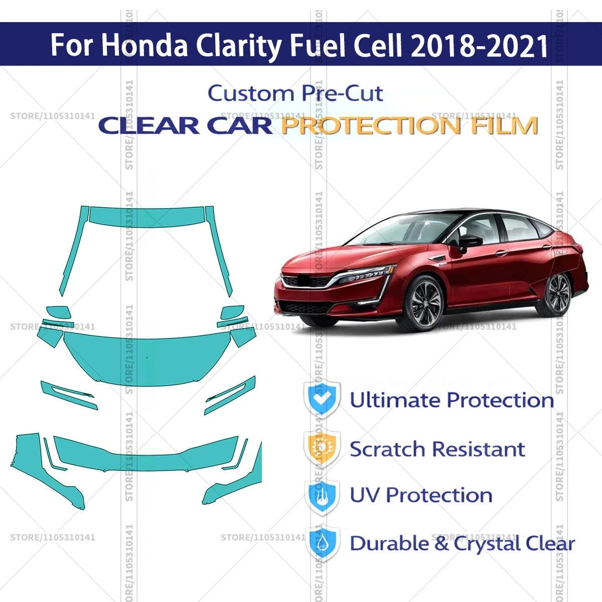 Pre-Cut Paint Protection Film PPF Transparent Car Film Automotive PPF Front Kit For Honda Clarity Fuel Cell 2018-2021
Pre-Cut Paint Protection Film PPF Transparent Car Film Automotive PPF Front Kit For Honda Clarity Fuel Cell 2018-2021