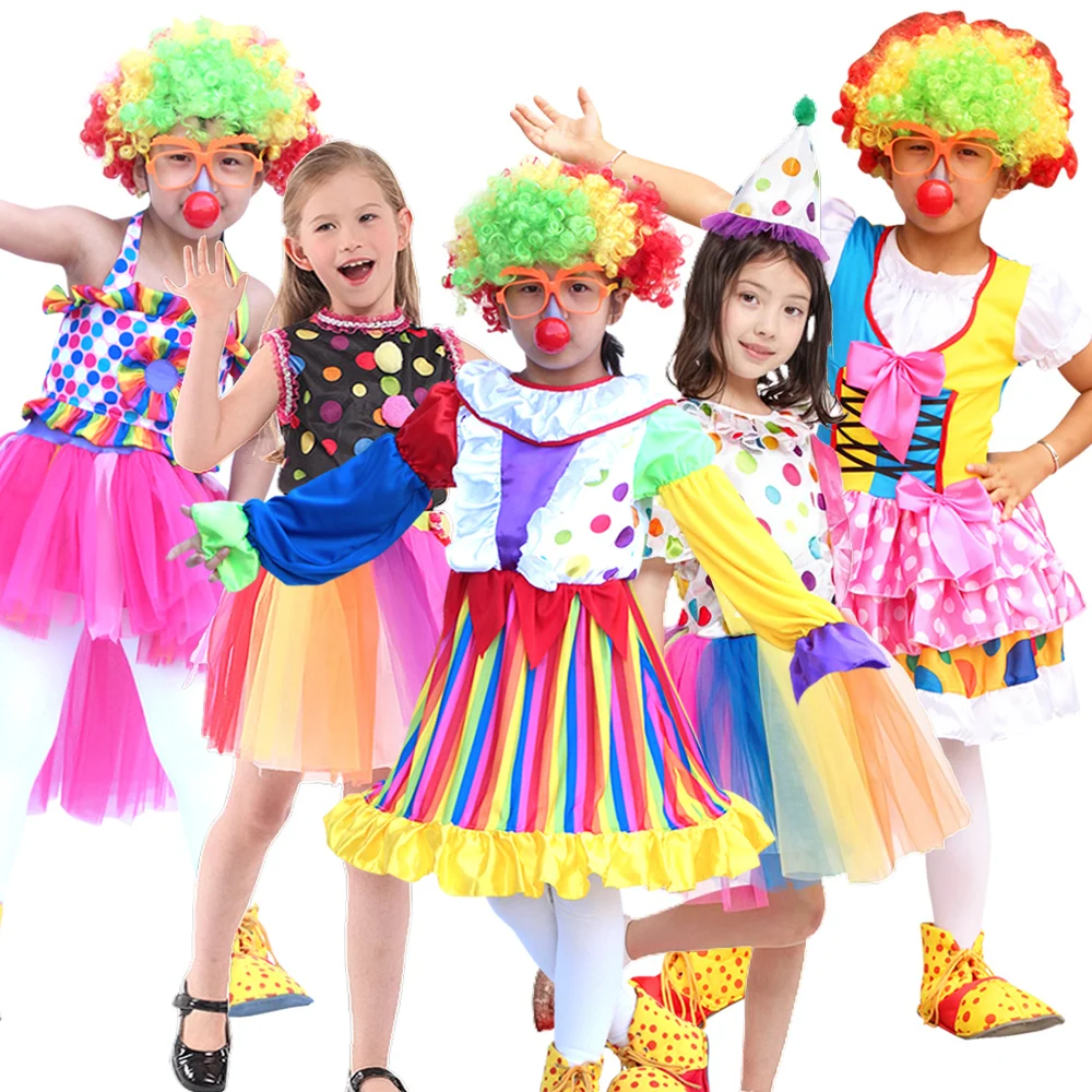 Girl Funny Clown Cosplay Costume Kids Cute Circus Dress Up Hat Games Party Clothes Christmas Stage Performance
Girl Funny Clown Cosplay Costume Kids Cute Circus Dress Up Hat Games Party Clothes Christmas Stage Performance