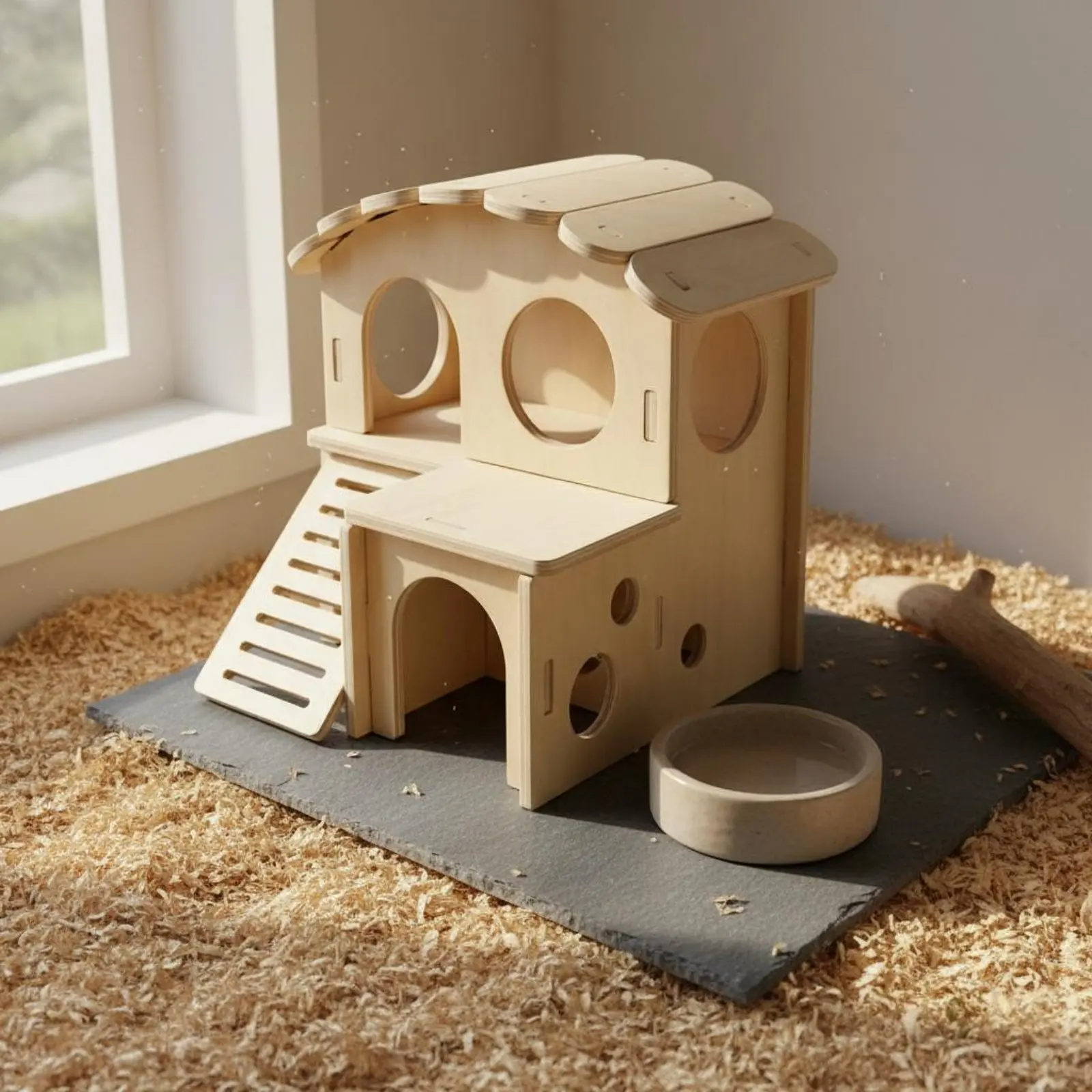 Double-Decker Hamster House Natural Wood Wooden Hamster House Double-Decker Hideout Polished Edges Pet Shelter for Enclosure
Double-Decker Hamster House Natural Wood Wooden Hamster House Double-Decker Hideout Polished Edges Pet Shelter for Enclosure