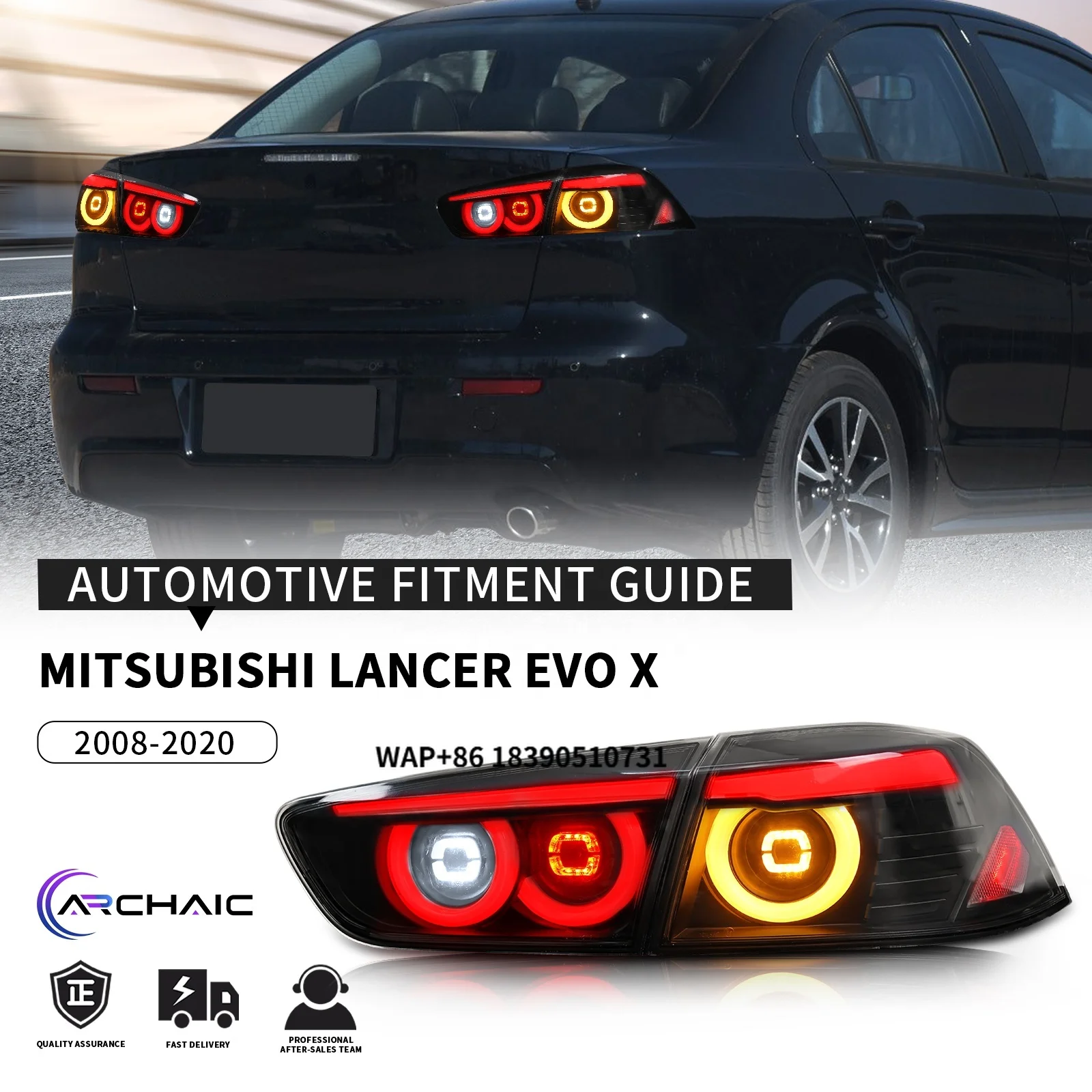 Archaic Newest Taillights for Lancer EVO EX ES JDM Style Tail Light 2008-2023 Taillight W/Sequential Turn Tail Lights
Archaic Newest Taillights for Lancer EVO EX ES JDM Style Tail Light 2008-2023 Taillight W/Sequential Turn Tail Lights