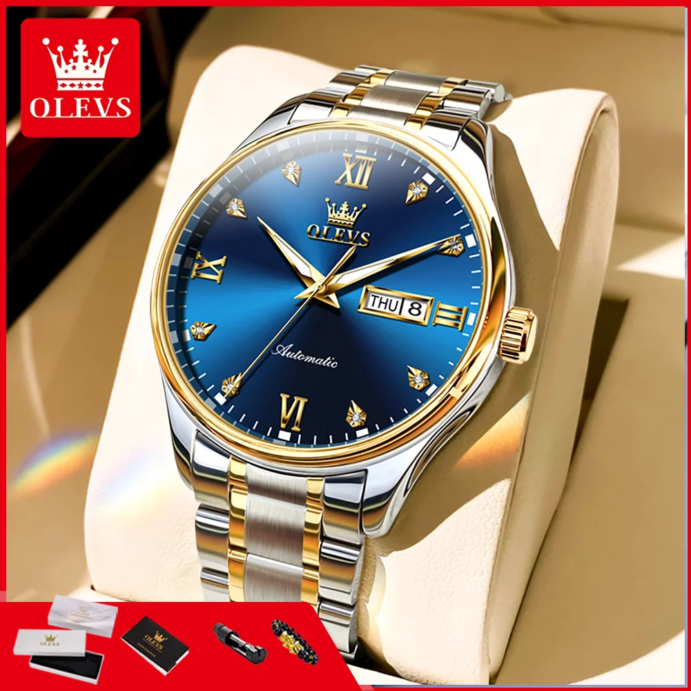 OLEVS 9955 Men's Watch Stainless Steel Strap Waterproof Dual Calendar Luxury Brand Automatic Mechanical Business Man Wristwatch
OLEVS 9955 Men's Watch Stainless Steel Strap Waterproof Dual Calendar Luxury Brand Automatic Mechanical Business Man Wristwatch