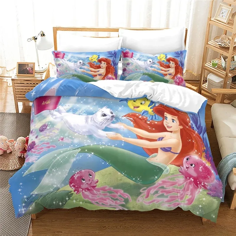Disney Cartoon Little Mermaid Ariel Printed Bedding Sets For Childrens Girls Bedroom Decor Duvet Cover Set
Disney Cartoon Little Mermaid Ariel Printed Bedding Sets For Childrens Girls Bedroom Decor Duvet Cover Set
