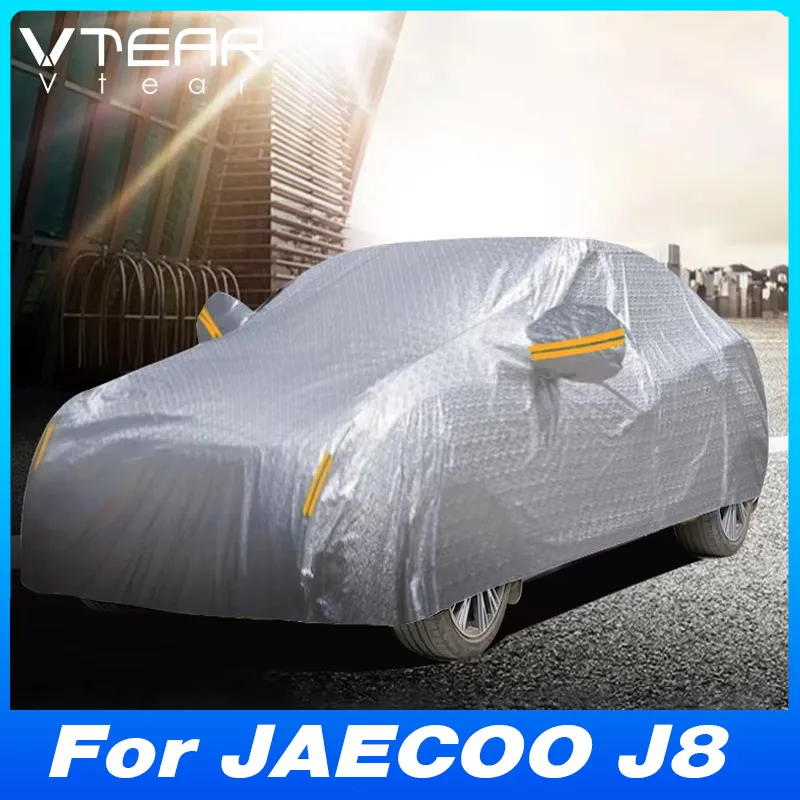 Vtear For JAECOO J8 2023-2024 Premium Waterproof Sunproof Silver Dacron Fabric Car Body Cover Exterior Accessories Parts
Vtear For JAECOO J8 2023-2024 Premium Waterproof Sunproof Silver Dacron Fabric Car Body Cover Exterior Accessories Parts