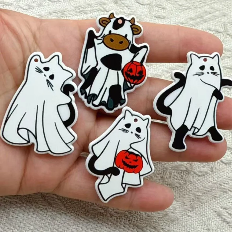 Halloween style 50pcs/lot color pattern print cartoon ghost shape acrylic beads diy jewelry garment bags pendant accessory 
Halloween style 50pcs/lot color pattern print cartoon ghost shape acrylic beads diy jewelry garment bags pendant accessory