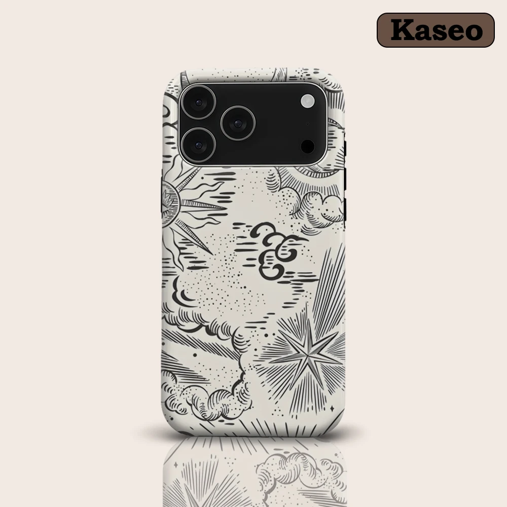 KASEO Matte Bumper for Magsafe Case for IPhone 17 16 15 14 Plus 13 Pro Max Shockproof Hard PC Celestial Doodles Cover
KASEO Matte Bumper for Magsafe Case for IPhone 17 16 15 14 Plus 13 Pro Max Shockproof Hard PC Celestial Doodles Cover
