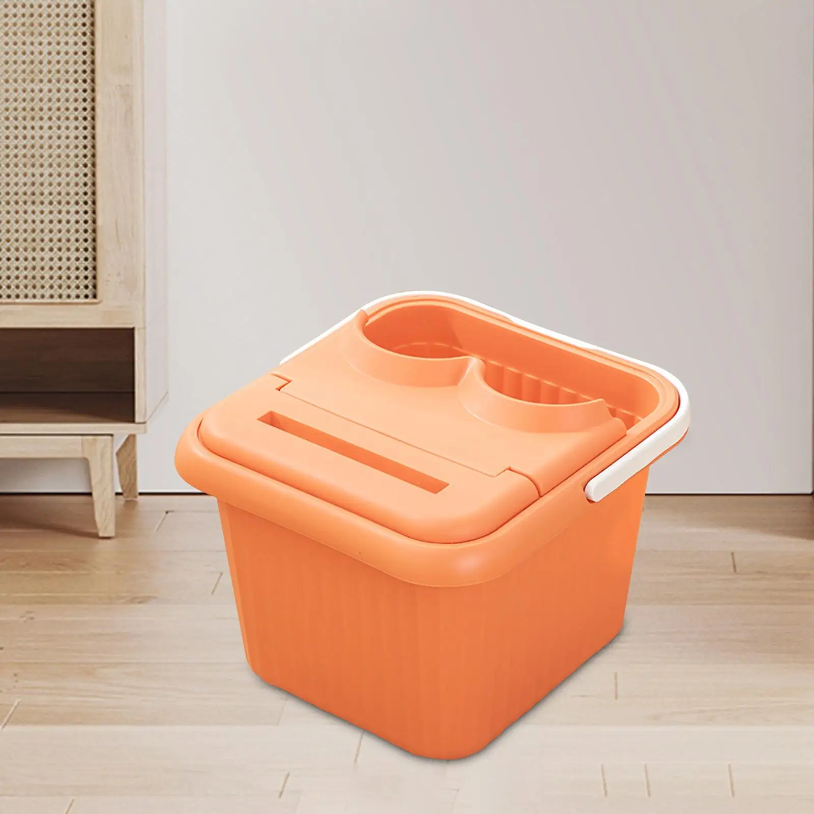 Foot Bath Basin Foot SPA Bath Massage, 23.5cm Height with Handle Lid Foot Bucket Foot Wash Basin for Camping Cleaning Hotel
Foot Bath Basin Foot SPA Bath Massage, 23.5cm Height with Handle Lid Foot Bucket Foot Wash Basin for Camping Cleaning Hotel