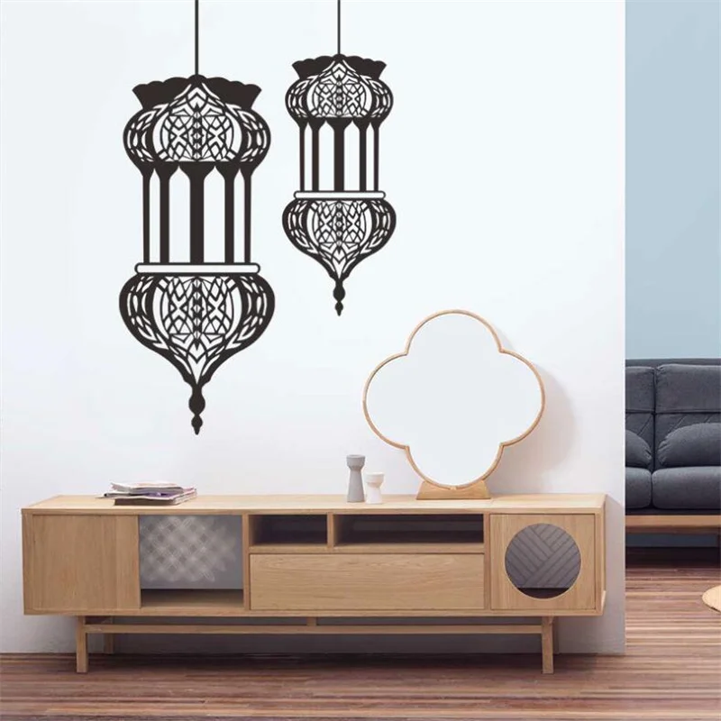2PCS Islamic Lantern Vinyl Wall Stickers Muslim Arabic Art Wall Decals Mosque Home Mural Stickers Ramadan Decoration
2PCS Islamic Lantern Vinyl Wall Stickers Muslim Arabic Art Wall Decals Mosque Home Mural Stickers Ramadan Decoration
