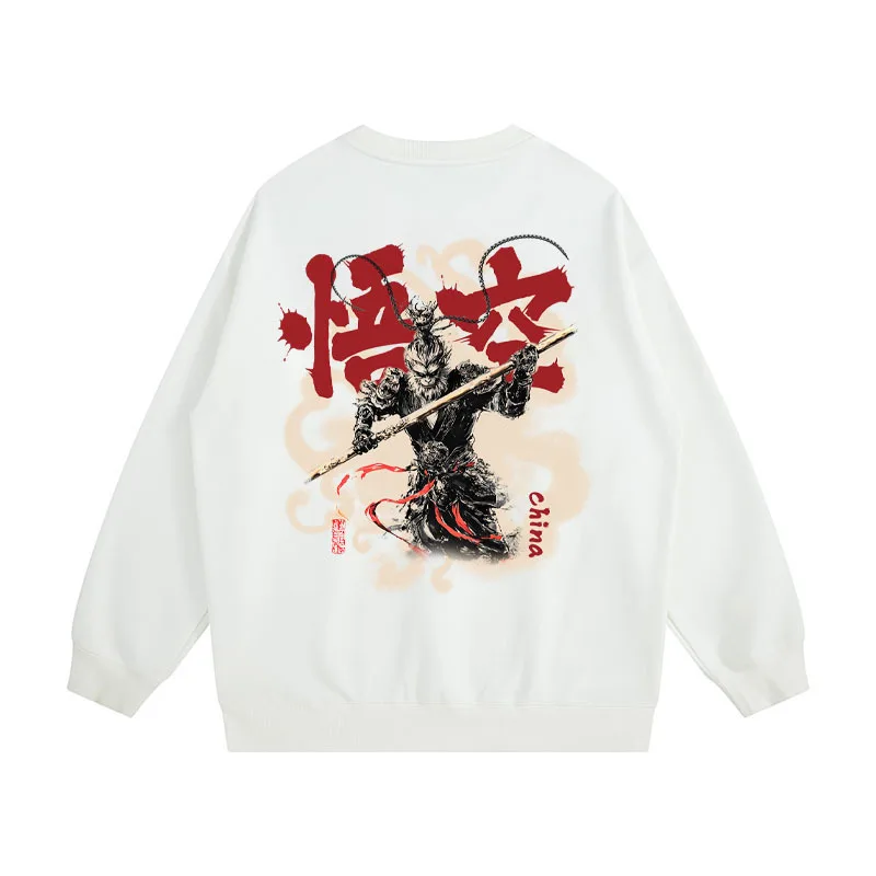 Мужская толстовка с круглым вырезом Dark God Wukong High Street в стиле хип-хоп, свободный топ с длинными рукавами, новинка 2024, весна и осень, универсальный повседневный
Мужская толстовка с круглым вырезом Dark God Wukong High Street в стиле хип-хоп, свободный топ с длинными рукавами, новинка 2024, весна и осень, универсальный повседневный