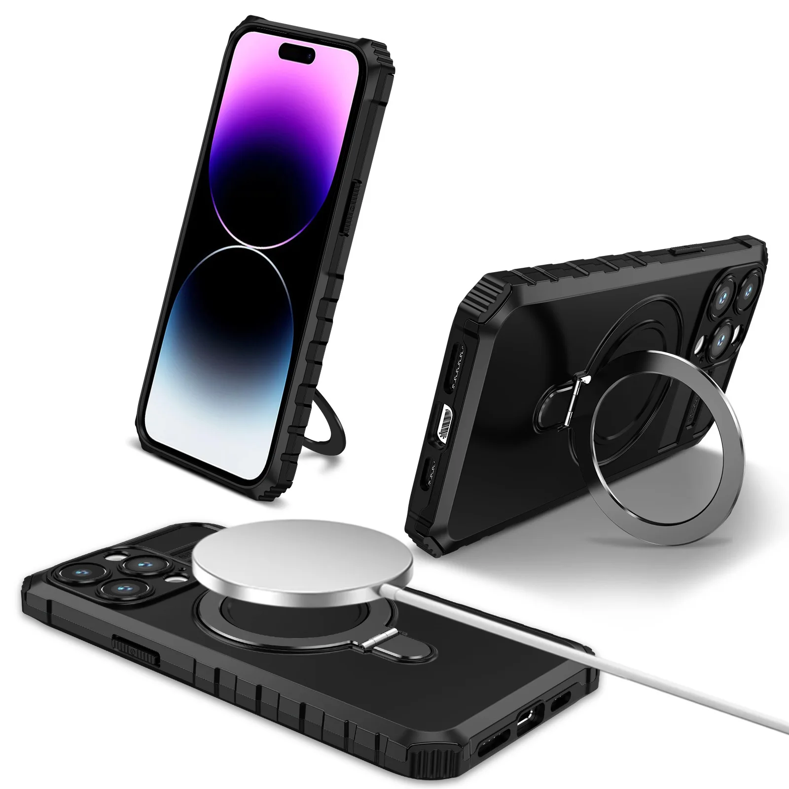 Shockproof Four Corners Airbag Car Magnetic Magsafe Stand Phone Case for iPhone 16 15 14 13 12 11 Plus Pro Max Wireless Cover
Shockproof Four Corners Airbag Car Magnetic Magsafe Stand Phone Case for iPhone 16 15 14 13 12 11 Plus Pro Max Wireless Cover