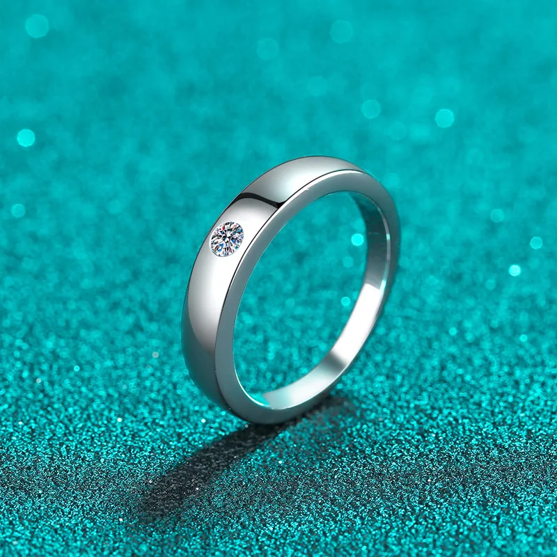 Trendy 0.1ct Moissanite Solitaire Ring Women Men S925 Silver D Color Round Moissanite Diamond Engagement Ring Pass Tester Gift
Trendy 0.1ct Moissanite Solitaire Ring Women Men S925 Silver D Color Round Moissanite Diamond Engagement Ring Pass Tester Gift