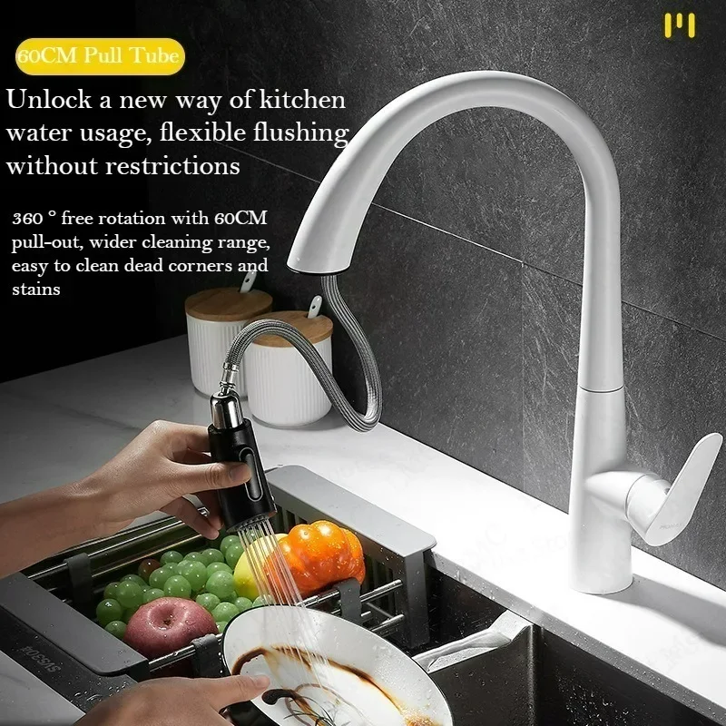 Stainless Steel Pull down Kitchen Faucet with Hidden Spray Head Hot Cold Water Mixer Crane Tap for Kitchen Sink
Stainless Steel Pull down Kitchen Faucet with Hidden Spray Head Hot Cold Water Mixer Crane Tap for Kitchen Sink