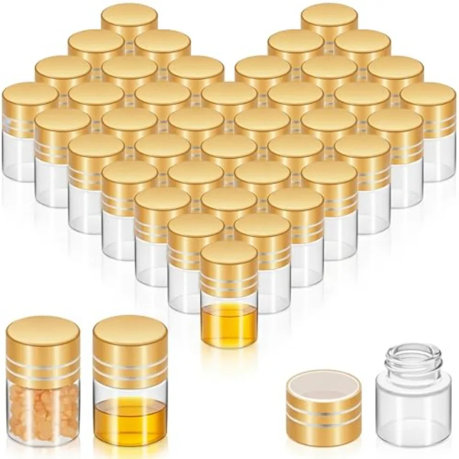 Pcs Mini Glass Bottles with Screw Caps, Tiny Glass Jars with Lids, Small Clear Vial Containers, Empty Wishing Gift Bottles Jars
Pcs Mini Glass Bottles with Screw Caps, Tiny Glass Jars with Lids, Small Clear Vial Containers, Empty Wishing Gift Bottles Jars