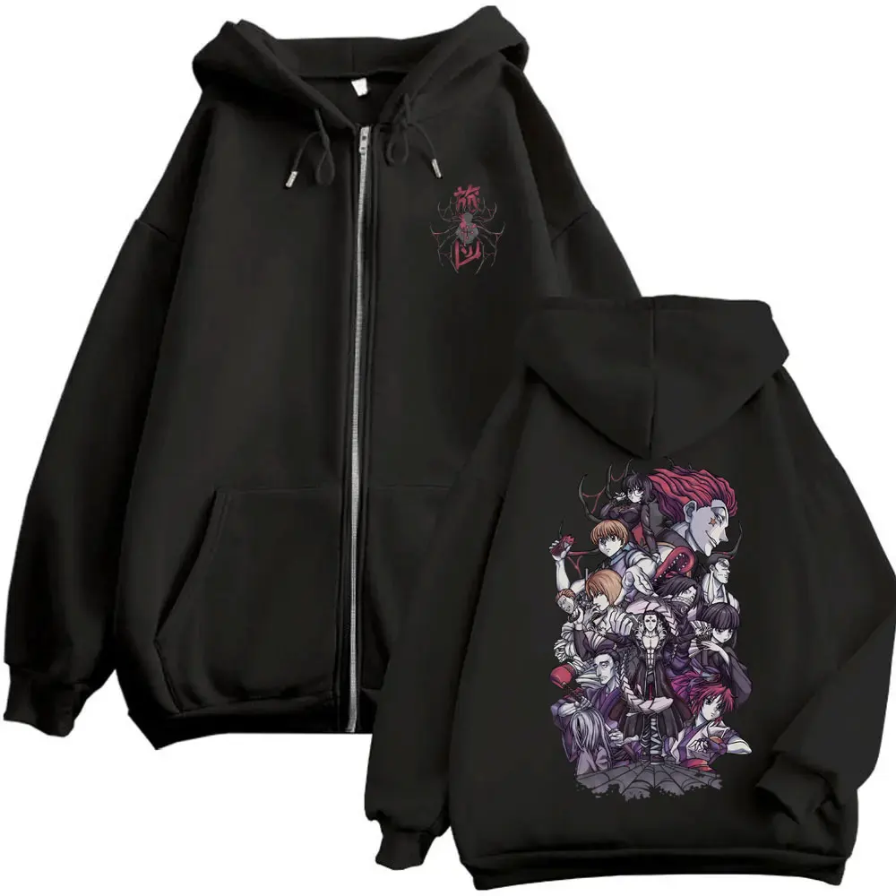 Anime Hunter X Hunter Phantom Troupe Spider Graphic Zipper Hoodie Men Women Fashion Oversized Zip Up Jacket Male Fleece Hoodies
Anime Hunter X Hunter Phantom Troupe Spider Graphic Zipper Hoodie Men Women Fashion Oversized Zip Up Jacket Male Fleece Hoodies
