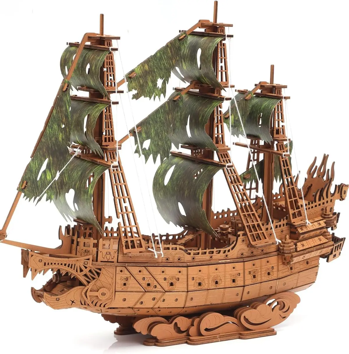 3D Wooden Flying Dutchman Pirate Ship Puzzle Kits for Adults to Build - Ideal Model for Puzzle Building Enthusiasts
3D Wooden Flying Dutchman Pirate Ship Puzzle Kits for Adults to Build - Ideal Model for Puzzle Building Enthusiasts