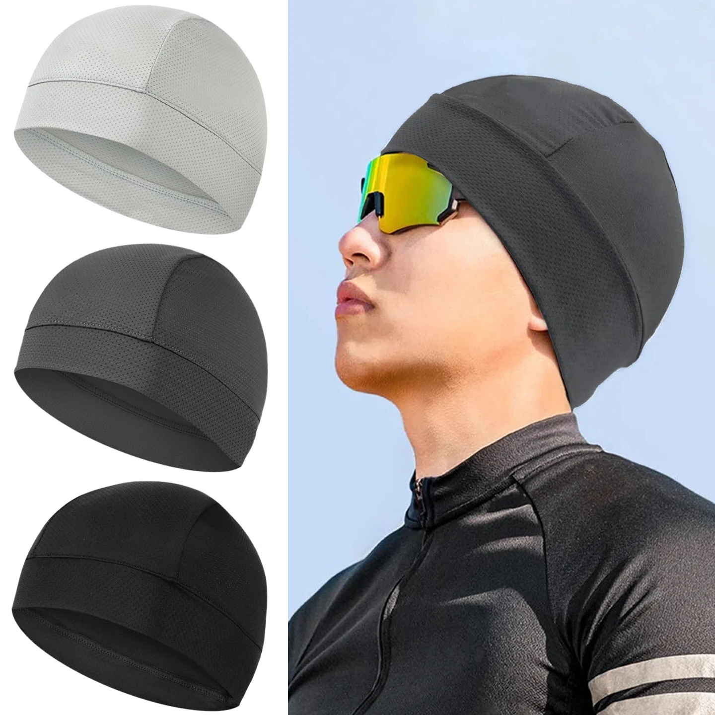3pcs Ultra-Breathable Sports Skull Caps with Advanced Vented Fabric Technology 3Pcs Set for Cycling & Outdoor Performance 
3pcs Ultra-Breathable Sports Skull Caps with Advanced Vented Fabric Technology 3Pcs Set for Cycling & Outdoor Performance