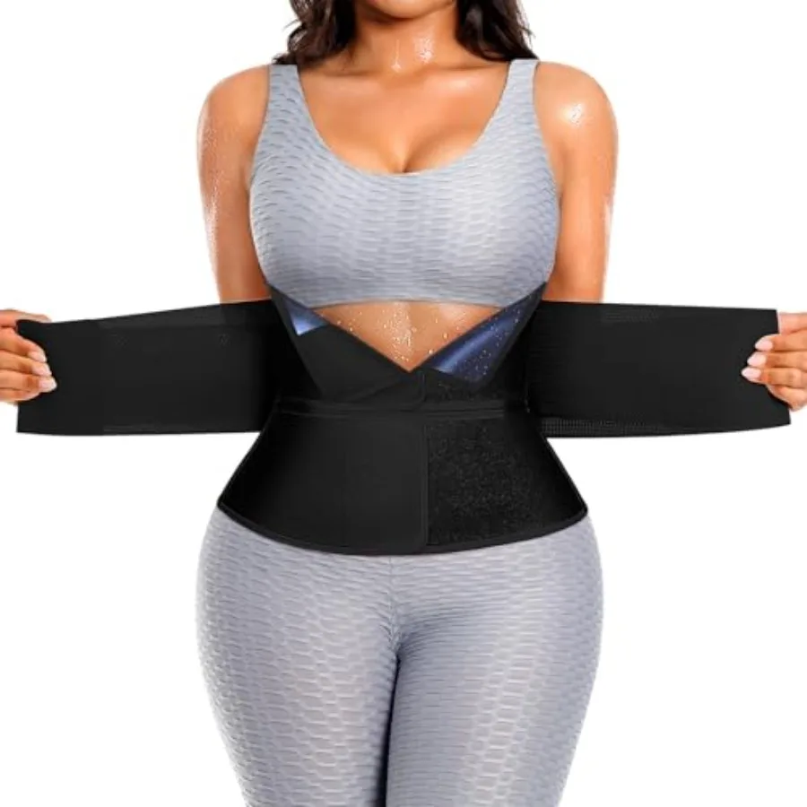 SHAPELLX Sauna Waist Trainer Women Tummy Control Waist Trimmer Cincher Ab Belt with Triple Wrap Sauna Suit for Workout
SHAPELLX Sauna Waist Trainer Women Tummy Control Waist Trimmer Cincher Ab Belt with Triple Wrap Sauna Suit for Workout