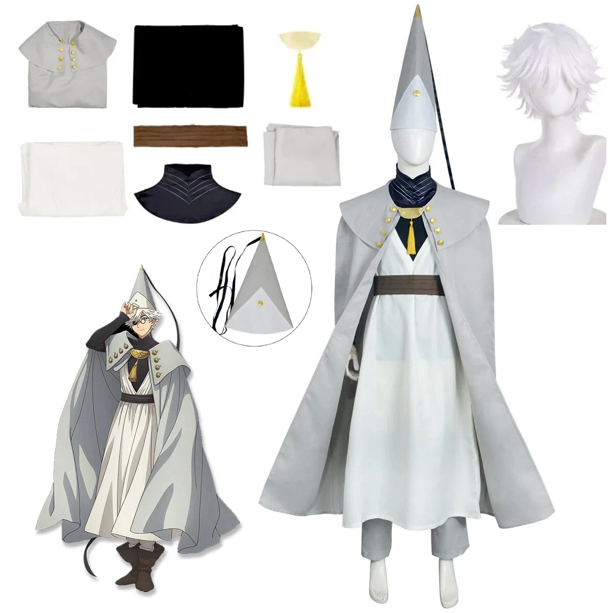 Witch Hat Atelier Cosplay Coco Qifrey Costume Magic Wizard Cloak Pointed Hat Studio Wig Outfit Carnival Role Play Full Set
Witch Hat Atelier Cosplay Coco Qifrey Costume Magic Wizard Cloak Pointed Hat Studio Wig Outfit Carnival Role Play Full Set