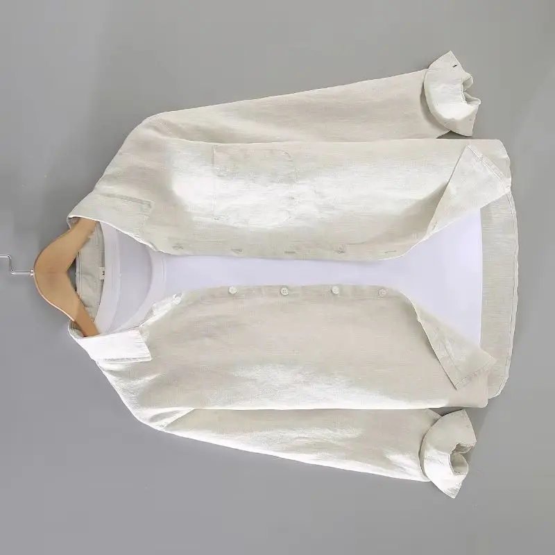 New Designer Pure Linen Long-sleeved Casual Brand Shirts For Men Trend Comfortable Tops Clothing 7Color S-3XL Camisa Masculina
New Designer Pure Linen Long-sleeved Casual Brand Shirts For Men Trend Comfortable Tops Clothing 7Color S-3XL Camisa Masculina