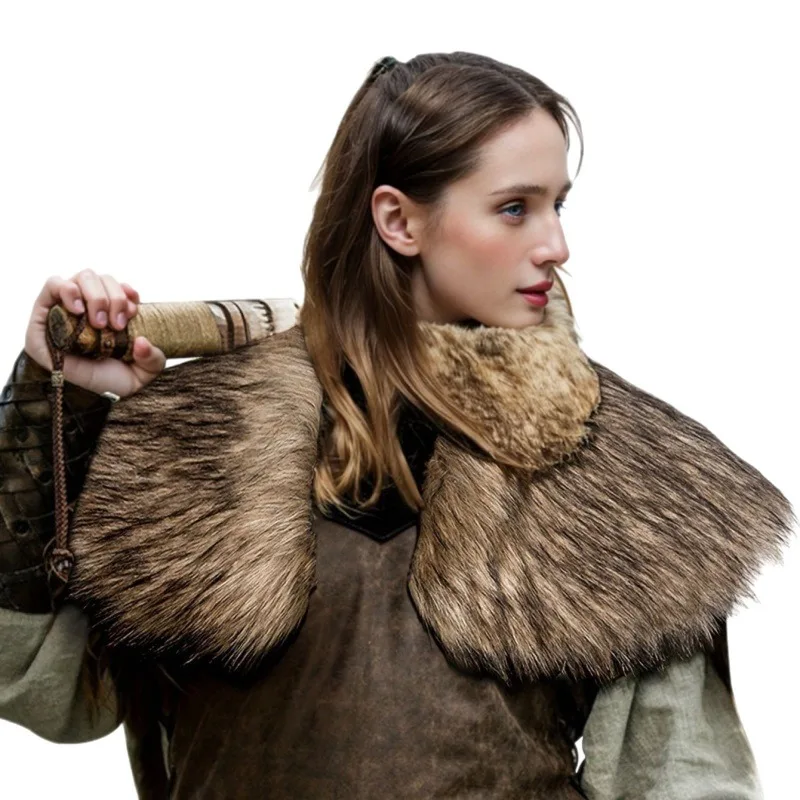 Unisex Viking Fur Shoulder Cape Medieval Renaissance Cosplay Costume Cloak
Unisex Viking Fur Shoulder Cape Medieval Renaissance Cosplay Costume Cloak