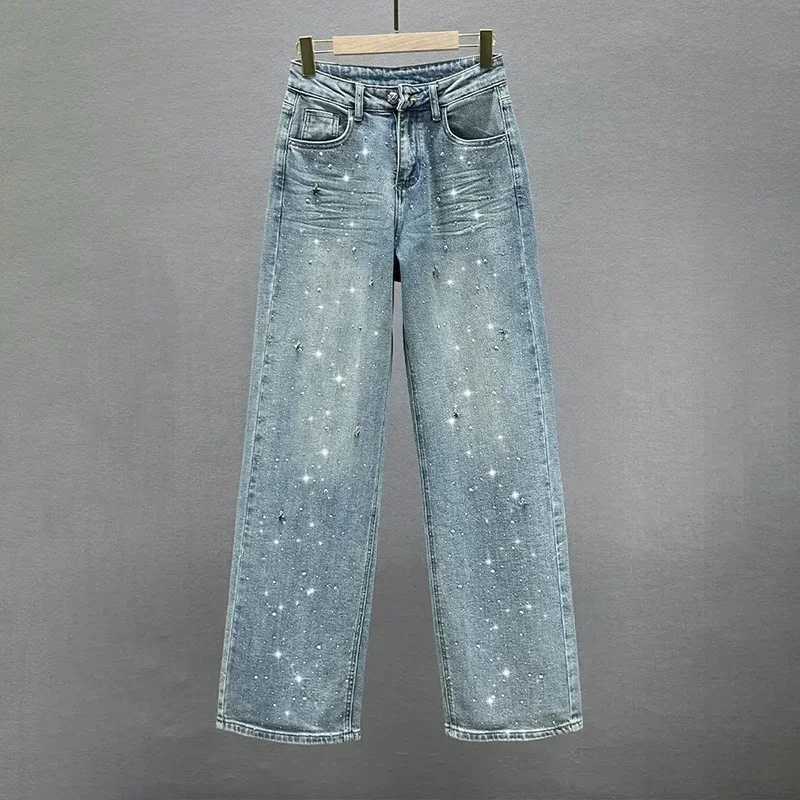 streetwear Vintage Diamonds Design Bule Jeans Women High Waist American Retro Casual Denim Pants Straight Trousers Pantalones
streetwear Vintage Diamonds Design Bule Jeans Women High Waist American Retro Casual Denim Pants Straight Trousers Pantalones