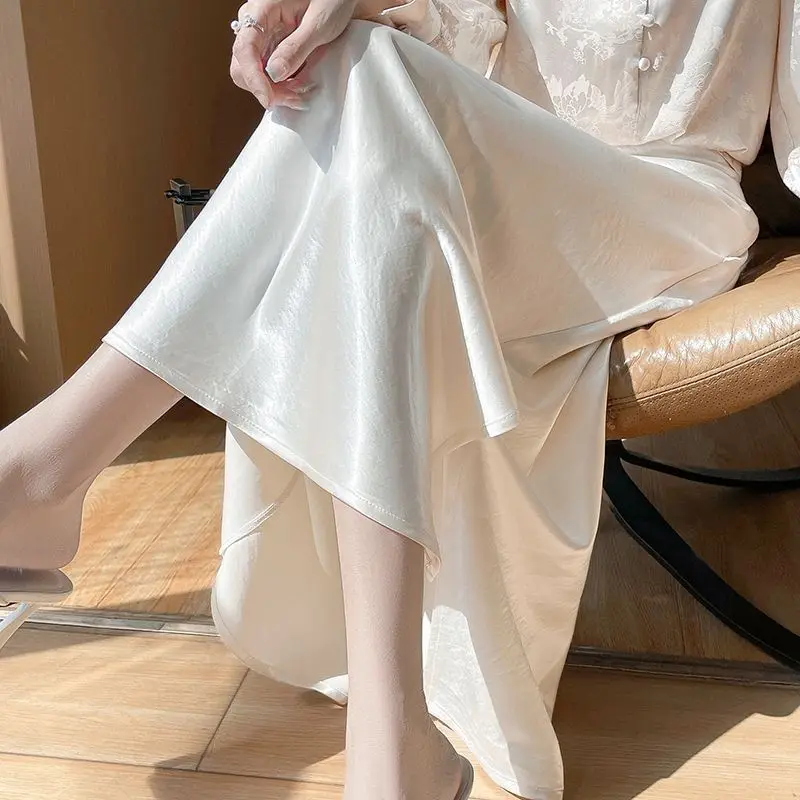 Women Summer Simplicity Office Lady Solid Color High Waist Appear Thin Skirt Ladies Fashion Temperament All-match A-line Skirt
Women Summer Simplicity Office Lady Solid Color High Waist Appear Thin Skirt Ladies Fashion Temperament All-match A-line Skirt