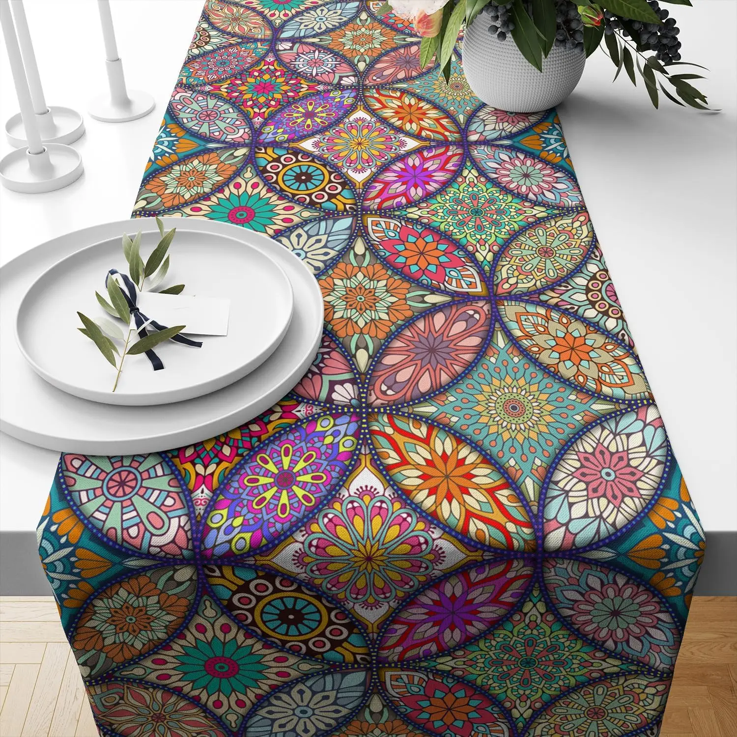 Bohemian Mandala Flower Linen Table Runner Dresser Scarves Table Decor Farmhouse Kitchen Dining Table Runner Party Decor
Bohemian Mandala Flower Linen Table Runner Dresser Scarves Table Decor Farmhouse Kitchen Dining Table Runner Party Decor