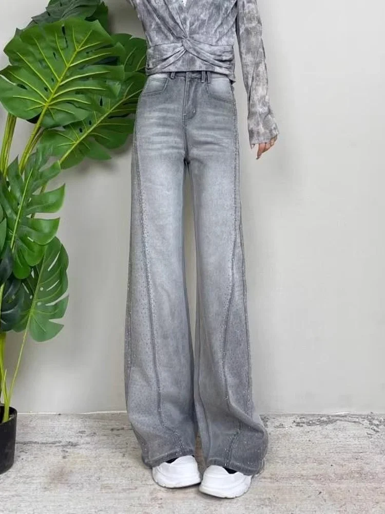 Весна 2024, модные широкие брюки, свободный крой, универсальные драпированные, не одинаковые джинсы с высокой талией для женщин
Весна 2024, модные широкие брюки, свободный крой, универсальные драпированные, не одинаковые джинсы с высокой талией для женщин