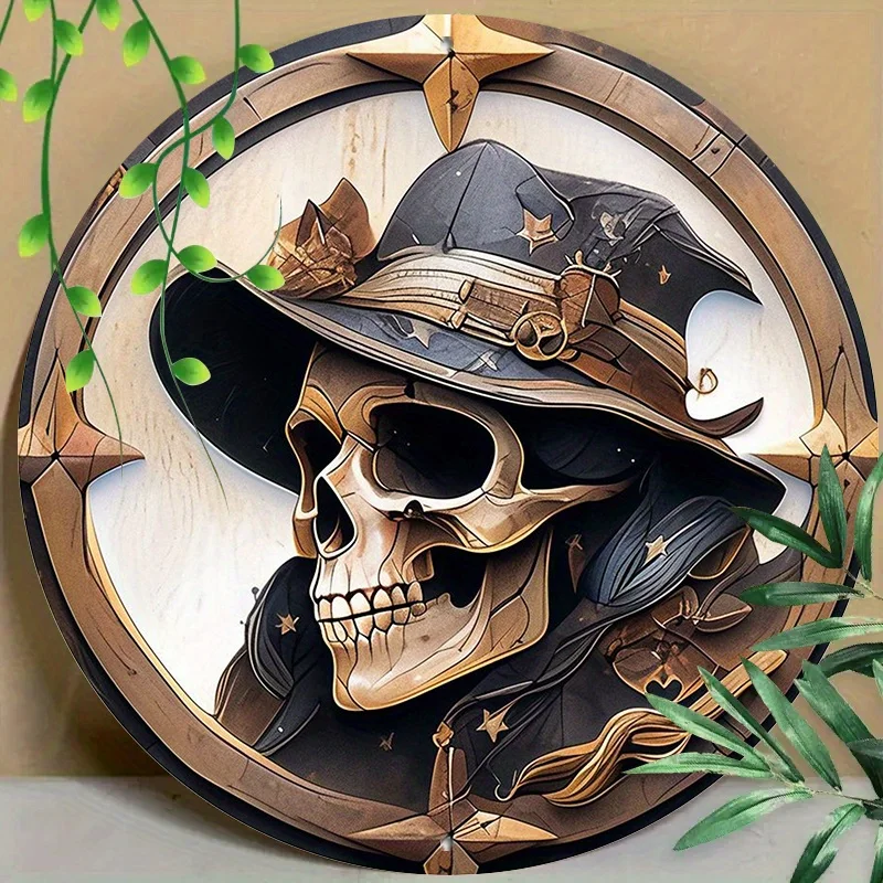 Round Metal Sign, Pirate Skeleton, Bedroom, Coffee Shop, Bar, Living Room Decoration, Wall Decoration Art, 8in &11.8in 1pc
Round Metal Sign, Pirate Skeleton, Bedroom, Coffee Shop, Bar, Living Room Decoration, Wall Decoration Art, 8in &11.8in 1pc