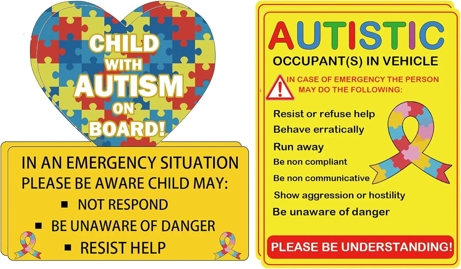 Child with Autism Alert Responders Autistic Occupant in Vehicle Stickers Autism Awareness Car Decal 4 Pack Autism Awareness
Child with Autism Alert Responders Autistic Occupant in Vehicle Stickers Autism Awareness Car Decal 4 Pack Autism Awareness