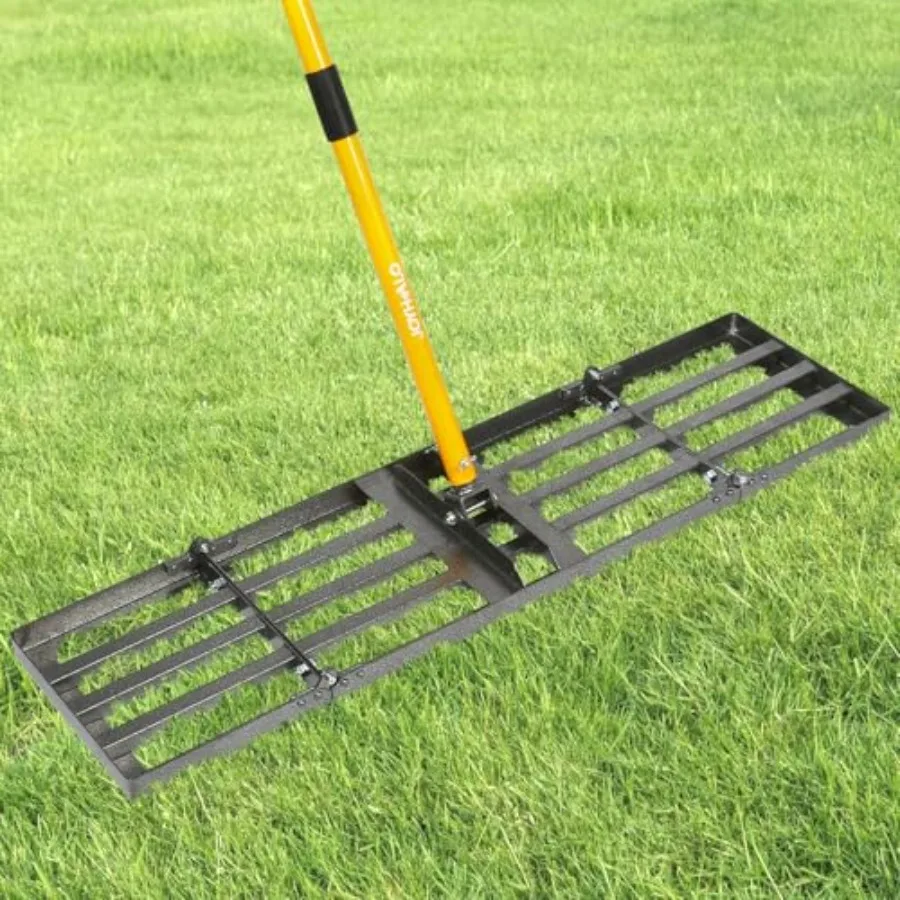 Joyhalo 36 Inch Lawn Leveling Rake for Yard Garden Golf Course Soil Sand Dirt Grass with 78 Inch Adjustable Steel Handle Heavy
Joyhalo 36 Inch Lawn Leveling Rake for Yard Garden Golf Course Soil Sand Dirt Grass with 78 Inch Adjustable Steel Handle Heavy