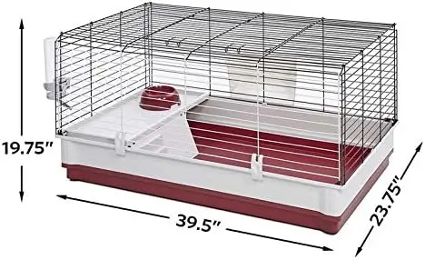 158 Wabbitat Deluxe Rabbit Home, Cage, 39,5 L x 23,75 W x 19,75 H Inch, темно-бордовый/Белый
158 Wabbitat Deluxe Rabbit Home, Cage, 39,5 L x 23,75 W x 19,75 H Inch, темно-бордовый/Белый