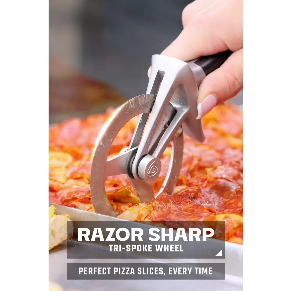 Pizza Wheel Cutter - The Orbit Razor Unique Pizza Wheel & Cutter -High-Carbon Heavy-Duty Stainless Steel
Pizza Wheel Cutter - The Orbit Razor Unique Pizza Wheel & Cutter -High-Carbon Heavy-Duty Stainless Steel