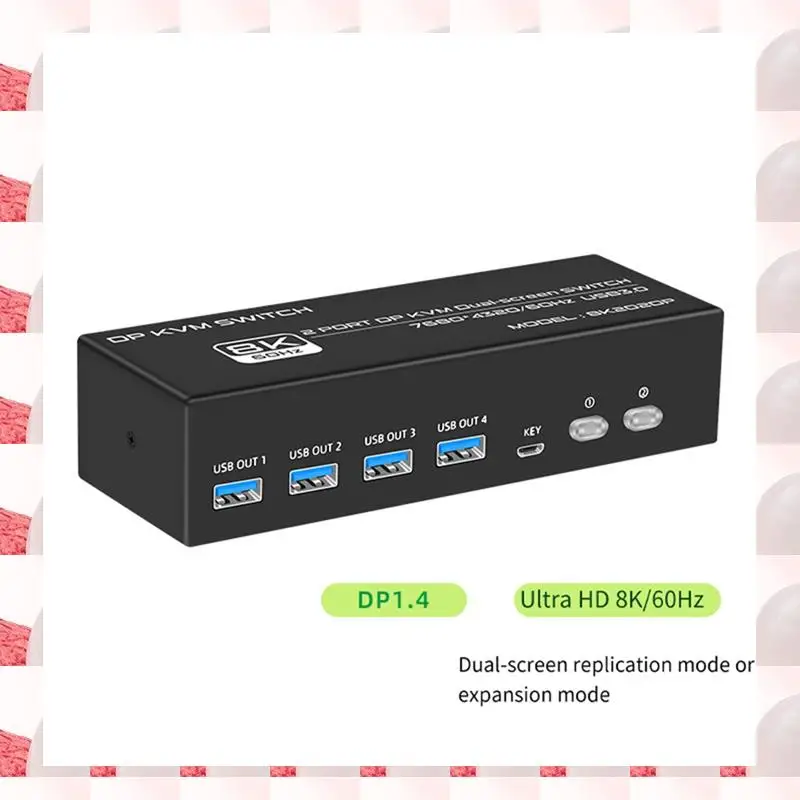 ABGN 8K DP KVM Switch For 2 Computers USB 3.0 KVM Switch 2 In 2 Out And 4 USB 3.0 Port For Mouse Keyboad Monitor Easy To Use EU
ABGN 8K DP KVM Switch For 2 Computers USB 3.0 KVM Switch 2 In 2 Out And 4 USB 3.0 Port For Mouse Keyboad Monitor Easy To Use EU