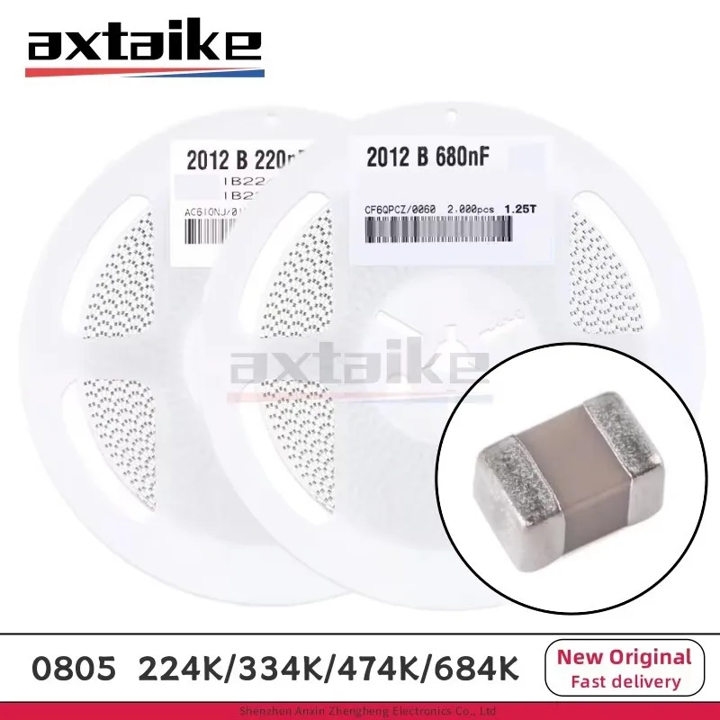 2000PCS 0805 220nF 330nF 470nF 680nF 224K 334K 474K 684K 0.22uF 0.33uF 0.47uF 0.68uF 50V X7R 10% 2012 SMD Ceramic Capacitor MLCC
2000PCS 0805 220nF 330nF 470nF 680nF 224K 334K 474K 684K 0.22uF 0.33uF 0.47uF 0.68uF 50V X7R 10% 2012 SMD Ceramic Capacitor MLCC