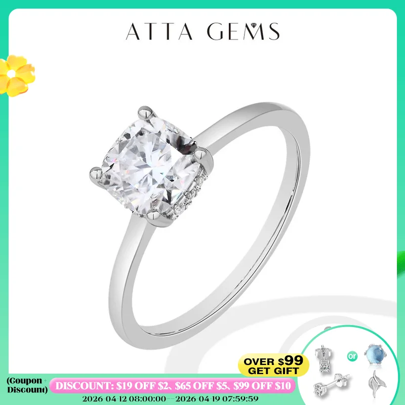 ATTAGEMS Cushion Cut 1.5ct 2.5ct Moissanite Ring DVVS1 925 Silver 18K Gold Plated For Women Engagement Wedding Band Fine Jewelry
ATTAGEMS Cushion Cut 1.5ct 2.5ct Moissanite Ring DVVS1 925 Silver 18K Gold Plated For Women Engagement Wedding Band Fine Jewelry