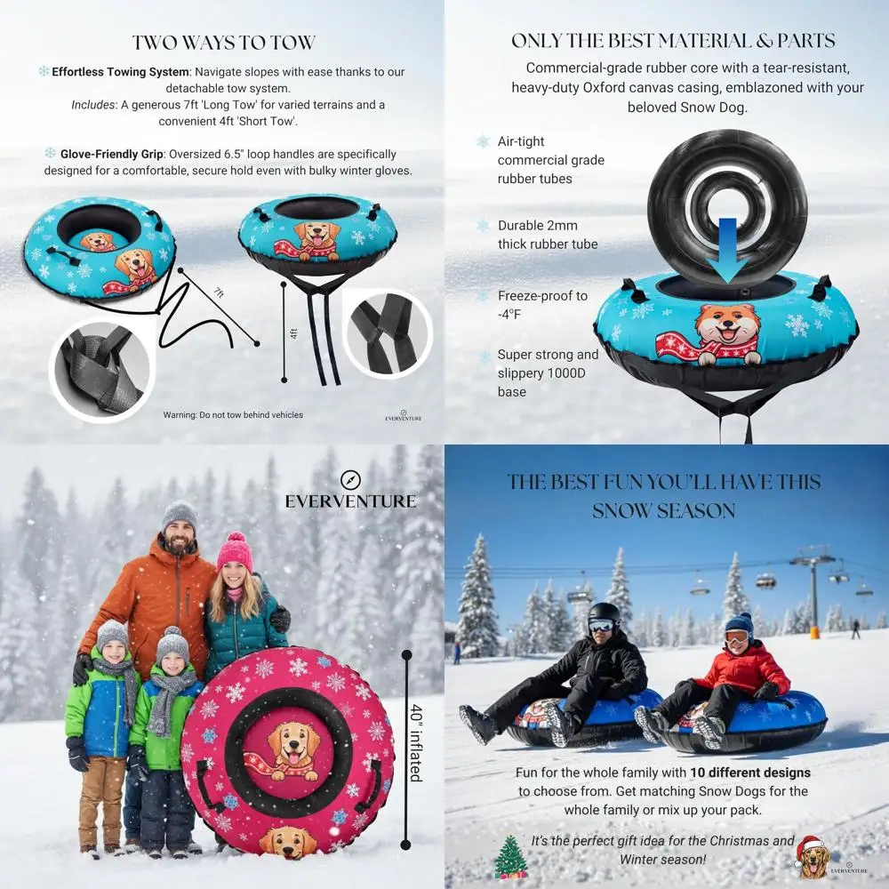 Прочная сверхмощная надувная снежная трубка для всех возрастов с гладким основанием и морозостойким материалом 1000D.
Прочная сверхмощная надувная снежная трубка для всех возрастов с гладким основанием и морозостойким материалом 1000D.