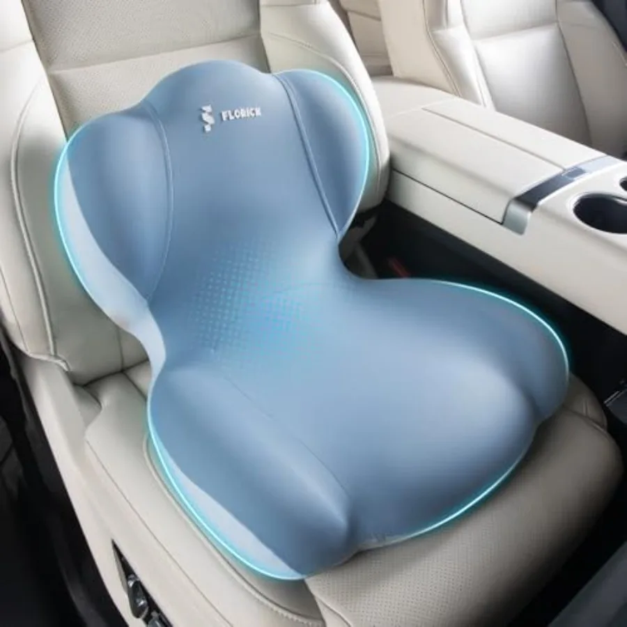 Memory Foam Truck Seat Cushion with Lumbar Support for Long Drives Blue Ergonomic Office Chair Cushion for Sciatica Relief
Memory Foam Truck Seat Cushion with Lumbar Support for Long Drives Blue Ergonomic Office Chair Cushion for Sciatica Relief