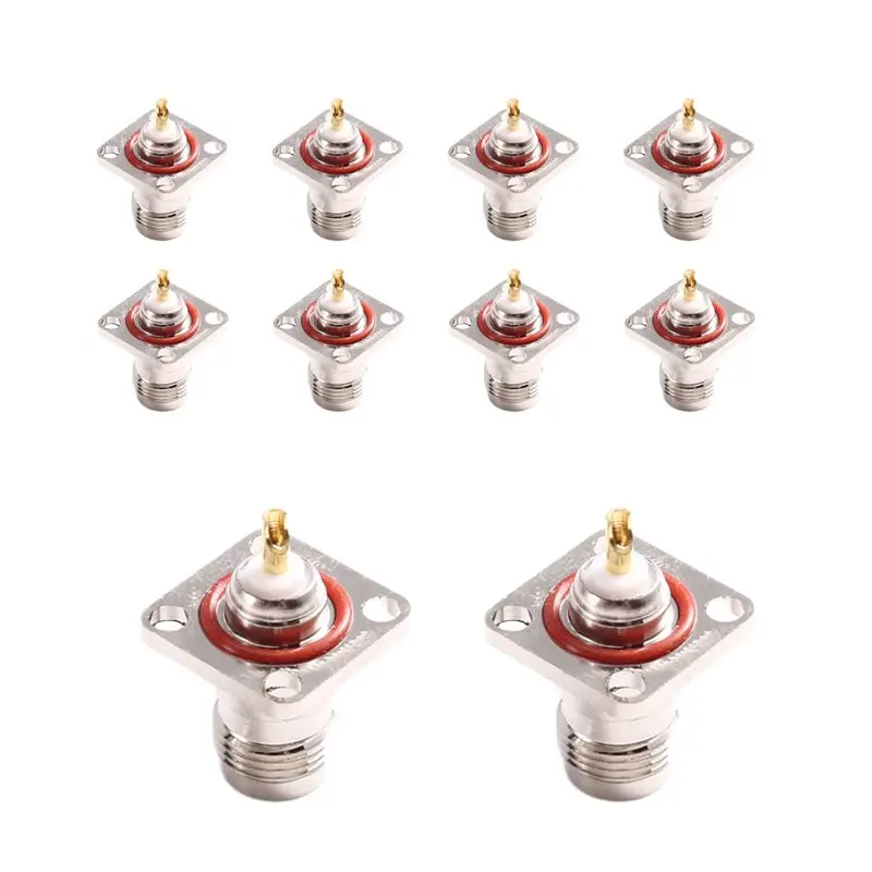 FULL-For RF For Electronic Components Market TNC Female Panel Mount 4 Hole Solder Cup Straight Type 10Pcs For Coaxial Connectors
FULL-For RF For Electronic Components Market TNC Female Panel Mount 4 Hole Solder Cup Straight Type 10Pcs For Coaxial Connectors