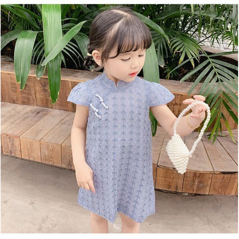 Girls' Cheongsam Dress Children's Summer Outfit Baby Summer Chinese Style Summer Short Sleeve Lace Dress for Toddlers
Girls' Cheongsam Dress Children's Summer Outfit Baby Summer Chinese Style Summer Short Sleeve Lace Dress for Toddlers