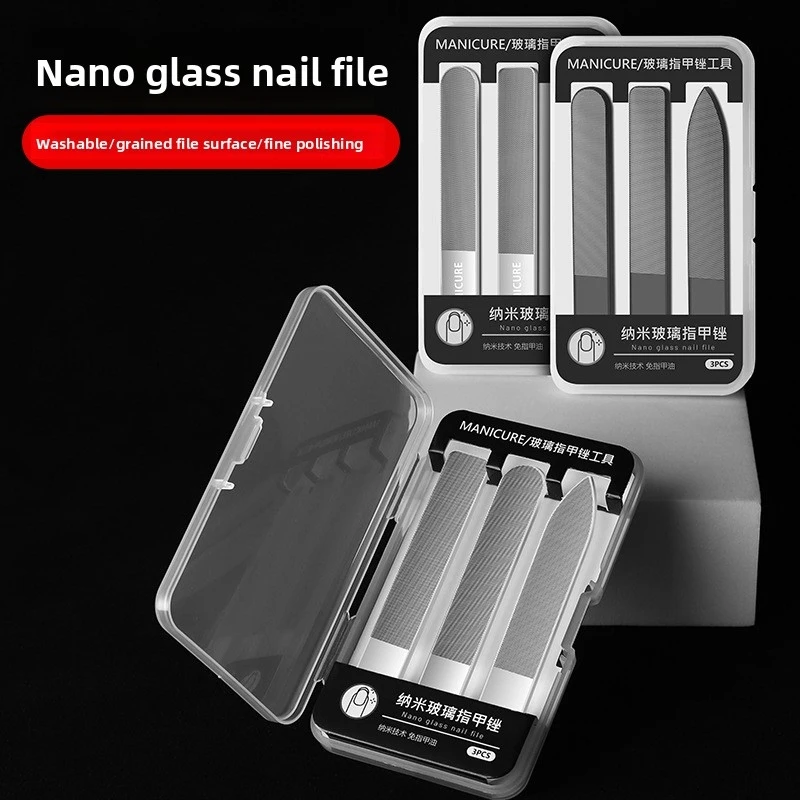 Professional 3Pcs Set Reusable Clear Nano Glass Nail File, Nail Buffing Shaping Polishing Manicure Pedicure Salon Home Use Tools
Professional 3Pcs Set Reusable Clear Nano Glass Nail File, Nail Buffing Shaping Polishing Manicure Pedicure Salon Home Use Tools