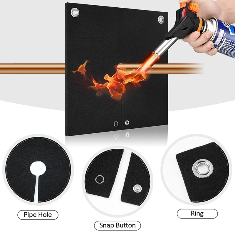 AB39-Welding Blanket Fireproof, Opening Shape Welding Mat, Heatresistant Solder Blanket Up To 1800°F, Flame Retardant Carbon
AB39-Welding Blanket Fireproof, Opening Shape Welding Mat, Heatresistant Solder Blanket Up To 1800°F, Flame Retardant Carbon
